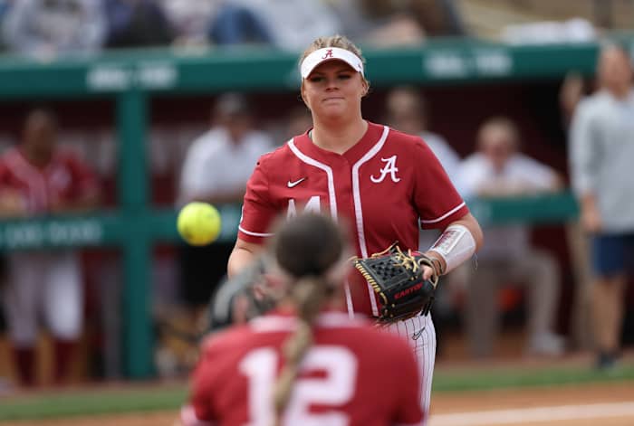 Alabama softball starting pitcher Lexi Kilfoyl